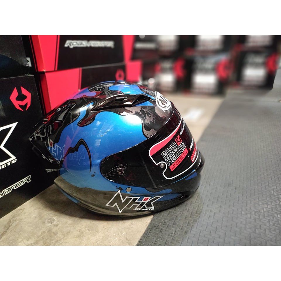 NHK HELMET Race Pro Magma BLU/MET BLK - Team Graphitee